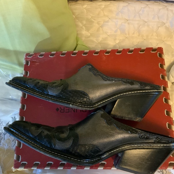 Donald J Pliner cowboy boot-style clogs. - Picture 5 of 11